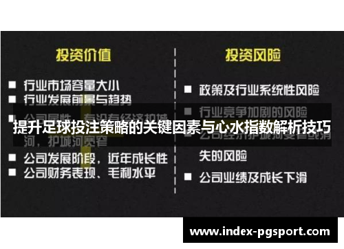 提升足球投注策略的关键因素与心水指数解析技巧